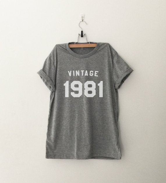 Vintage 1981 Birthday T-Shirt | 42nd Birthday Gift | 80s Clothing Women T-shirt - Vintage tees for Women