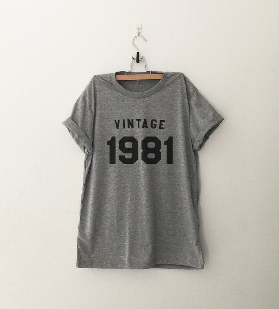 Vintage 1981 Birthday T-Shirt | 42nd Birthday Gift | 80s Clothing Women T-shirt - Vintage tees for Women