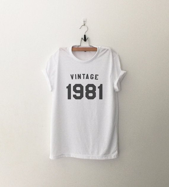 Vintage 1981 Birthday T-Shirt | 42nd Birthday Gift | 80s Clothing Women T-shirt - Vintage tees for Women