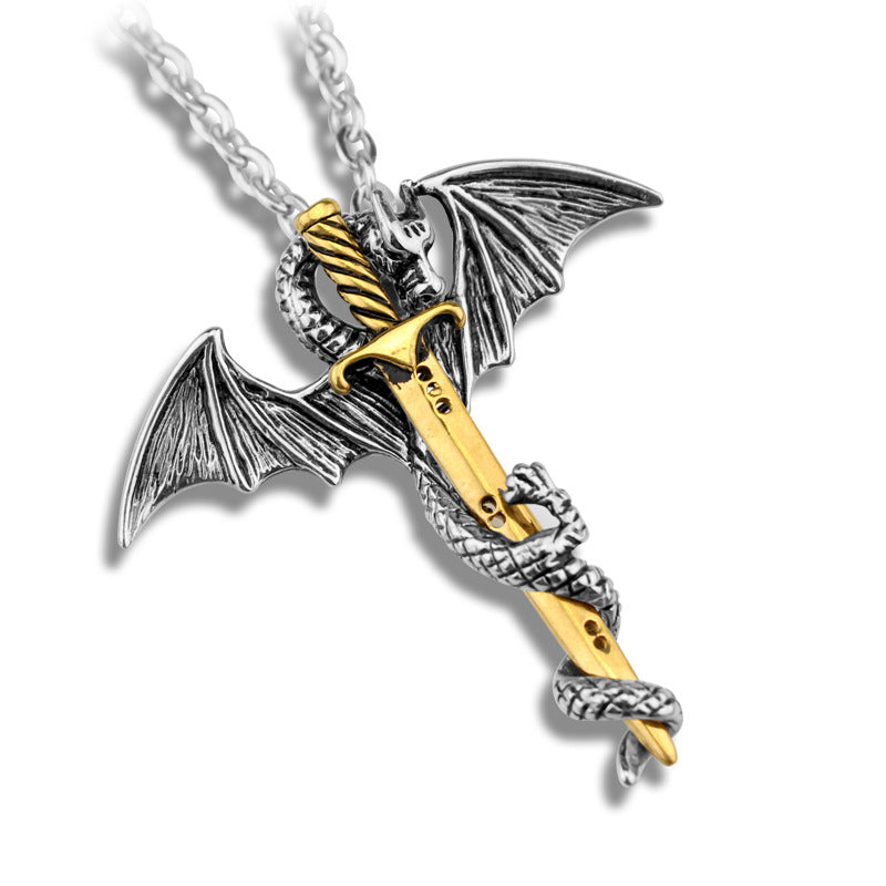 Game of Throne Necklace Flying Dragon With Wings - Vintage tees for Women