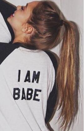 Long Sleeve Top If Lost Return To Babe/ I Am Babe Couple Clothes Lovers Casual T Shirt - Vintage tees for Women