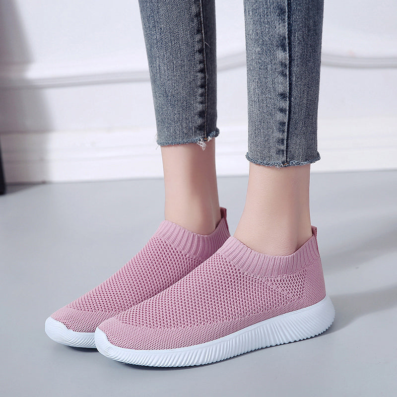 Womens Plus Size 43 Breathable Sneakers | Women Slip on Soft Ladies Casual Running Shoes - Vintage tees for Women