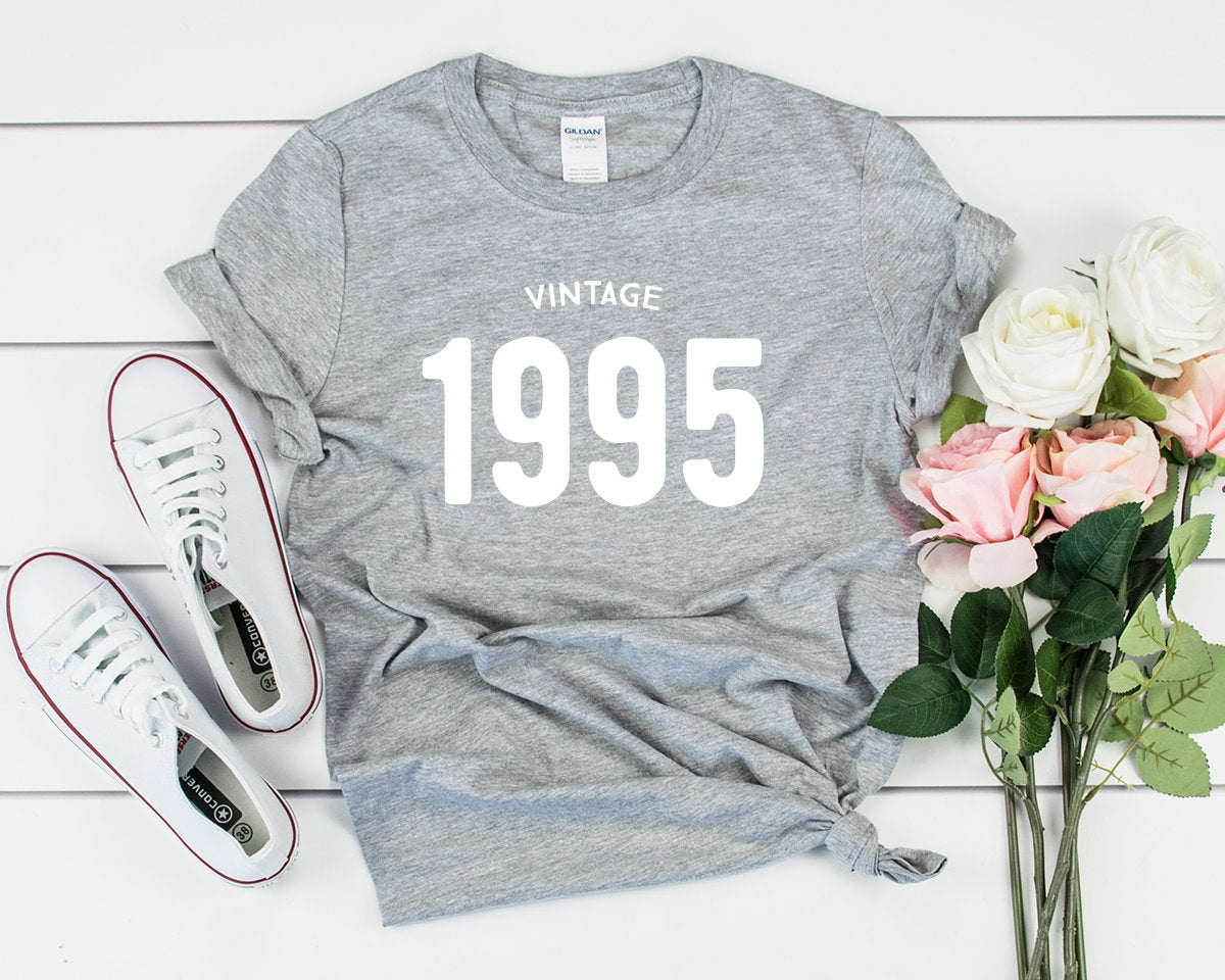 Vintage 1995 Women T-Shirt | 28th Birthday Party T-Shirt Cotton - Vintage tees for Women