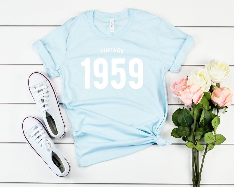 Vintage 1959 Birthday T Shirt | 64th Birthday Party T-Shirt Cotton - Vintage tees for Women
