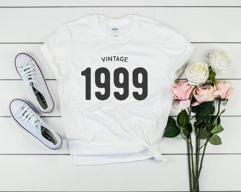 Vintage 1999 Women T-Shirt | 24th Birthday Party T-Shirt Cotton - Vintage tees for Women